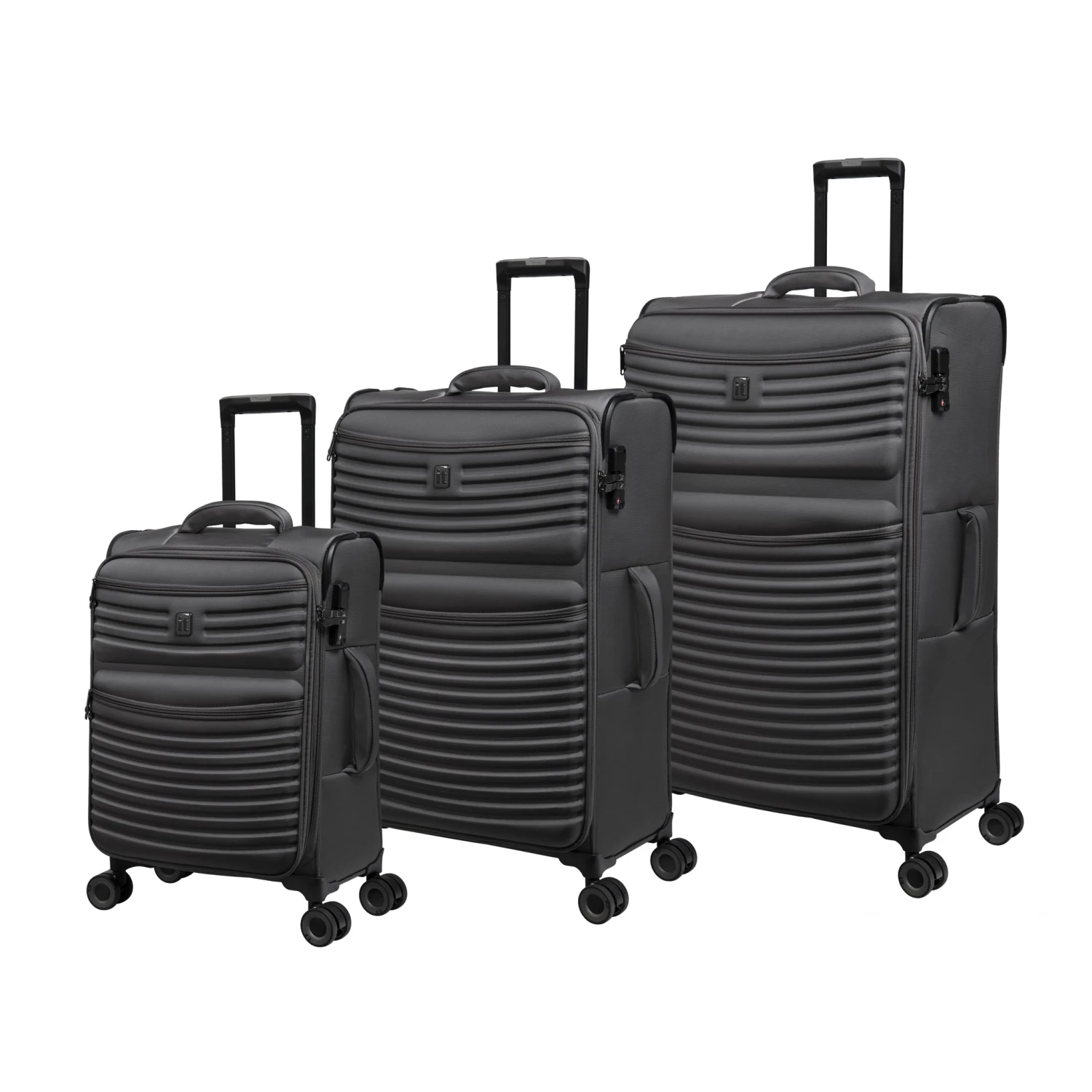 IT Luggage Precursor - 3pc Set (Charcoal) 1 IT Luggage Precursor - 3pc Set (Charcoal)