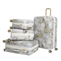 IT Luggage Sheen - Cabin (Gold Greyscale Marble) 19 IT Luggage Sheen - Cabin (Gold Greyscale Marble) -IT Luggage Store 32980 UK16 2269B08GoldgreyscalemarbleSSFrontpanelset1 717f606b 1ba5 4d46 8dfc 025943f5a931
