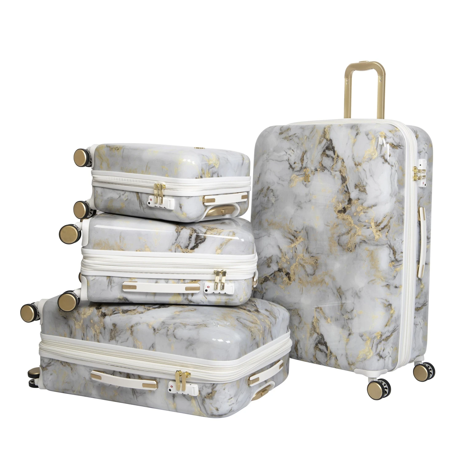 IT Luggage Sheen - Cabin (Gold Greyscale Marble) 10 IT Luggage Sheen - Cabin (Gold Greyscale Marble) - Image 10