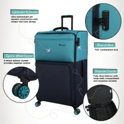 Duo-Tone - Extra Large (Capri Breeze / Dress Blues) 13 Duo-Tone - Extra Large (Capri Breeze / Dress Blues) -IT Luggage Store Duo Tone XLarge Capri Infographic