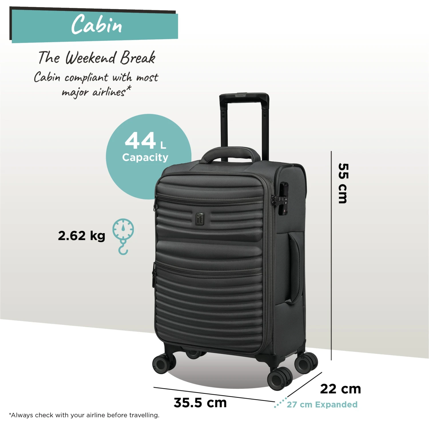 IT Luggage Precursor - Cabin (Charcoal) 9 IT Luggage Precursor - Cabin (Charcoal) - Image 9