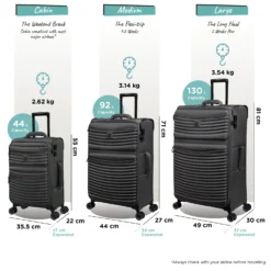 IT Luggage Precursor - Cabin (Charcoal) 20 IT Luggage Precursor - Cabin (Charcoal) -IT Luggage Store Precursor set Charcoal dims weights