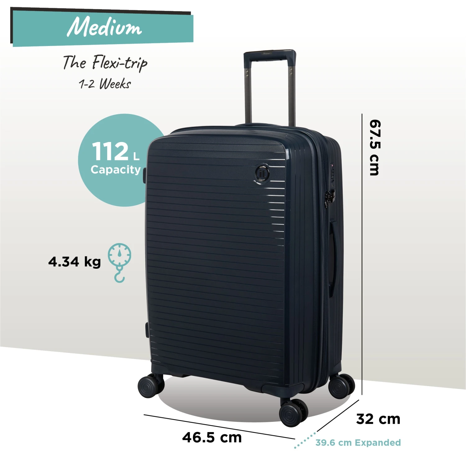 IT Luggage Spontaneous - Medium Plus (Blueberry) 9 IT Luggage Spontaneous - Medium Plus (Blueberry) - Image 9