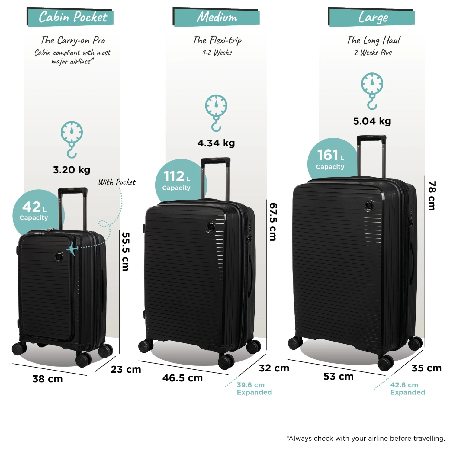IT Luggage Spontaneous II - Cabin With Pocket (Black) 10 IT Luggage Spontaneous II - Cabin With Pocket (Black) - Image 10