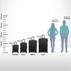 IT Luggage Trinary - Large (Black) -IT Luggage Store Trinary Relative Size Black 7745eabc 170a 4cde 91fb b86a7f7489d0