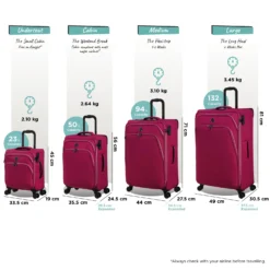 IT Luggage Trinary - Underseat (Viva Magenta) 24 IT Luggage Trinary - Underseat (Viva Magenta) -IT Luggage Store Trinary set magenta dims weights dc9599dd 0ac1 4f2f b4b7 a91550219a11